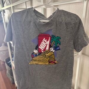 Nike Gray T-Shirt with Shoebox and Sand Castle Size 7